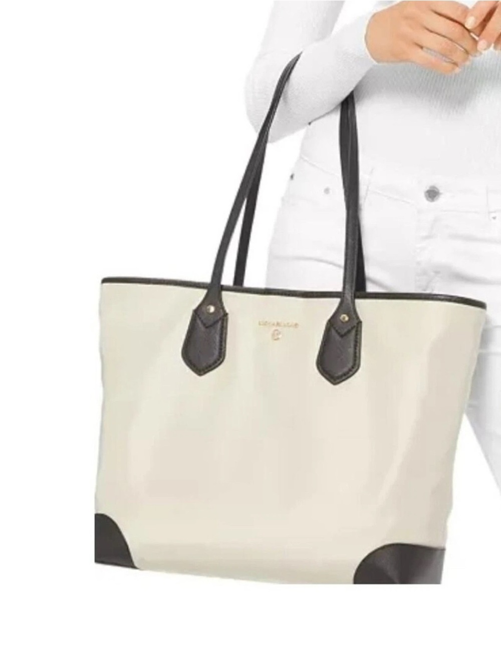 MICHAEL KORS LARGE TOTE BAG "EVA" NYLON GABARDINE PURSE! NWOT